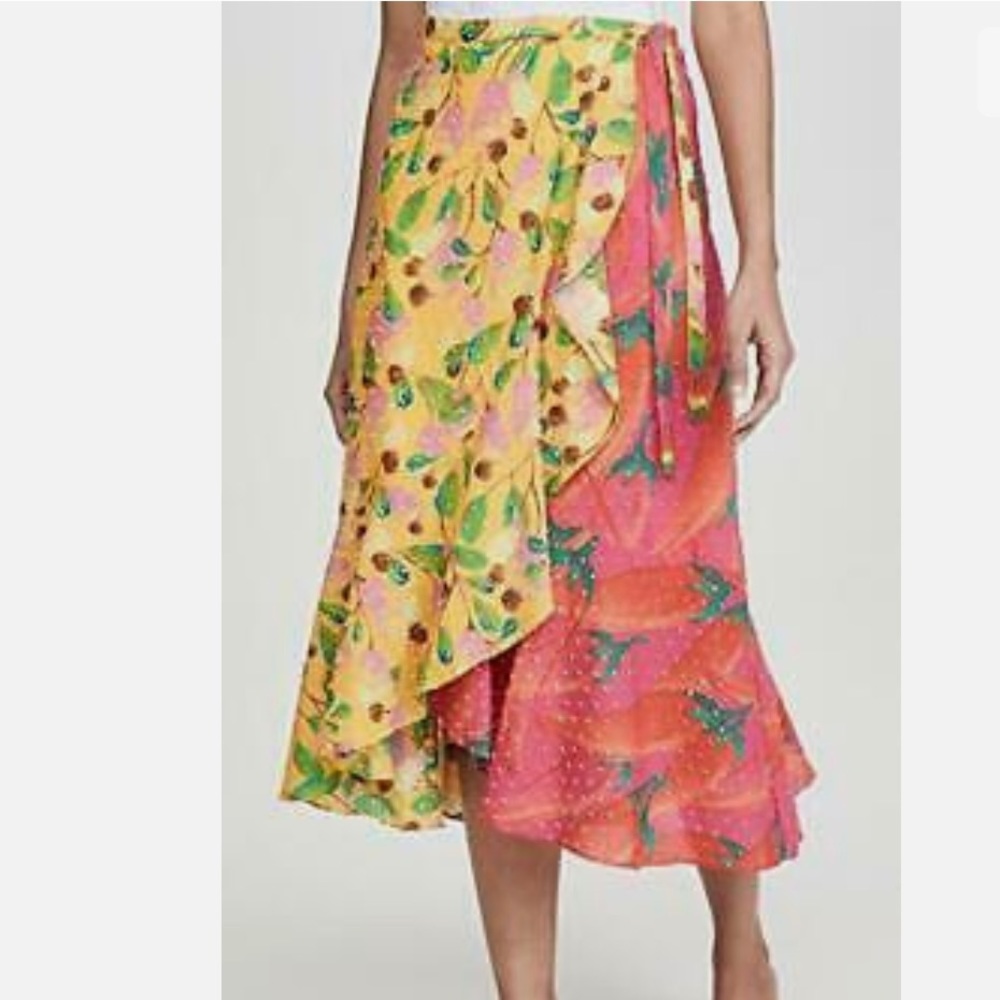 Mixed Garden Wrap Skirt FARM Rio